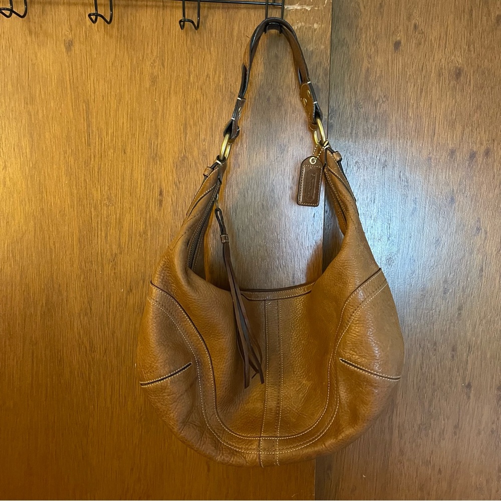 Coach y2k large Brown Leather Hobo Bag C06S-10045